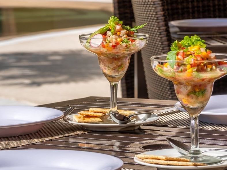 Ceviche Dish in Manglares Restaurant at Curamoria Collection