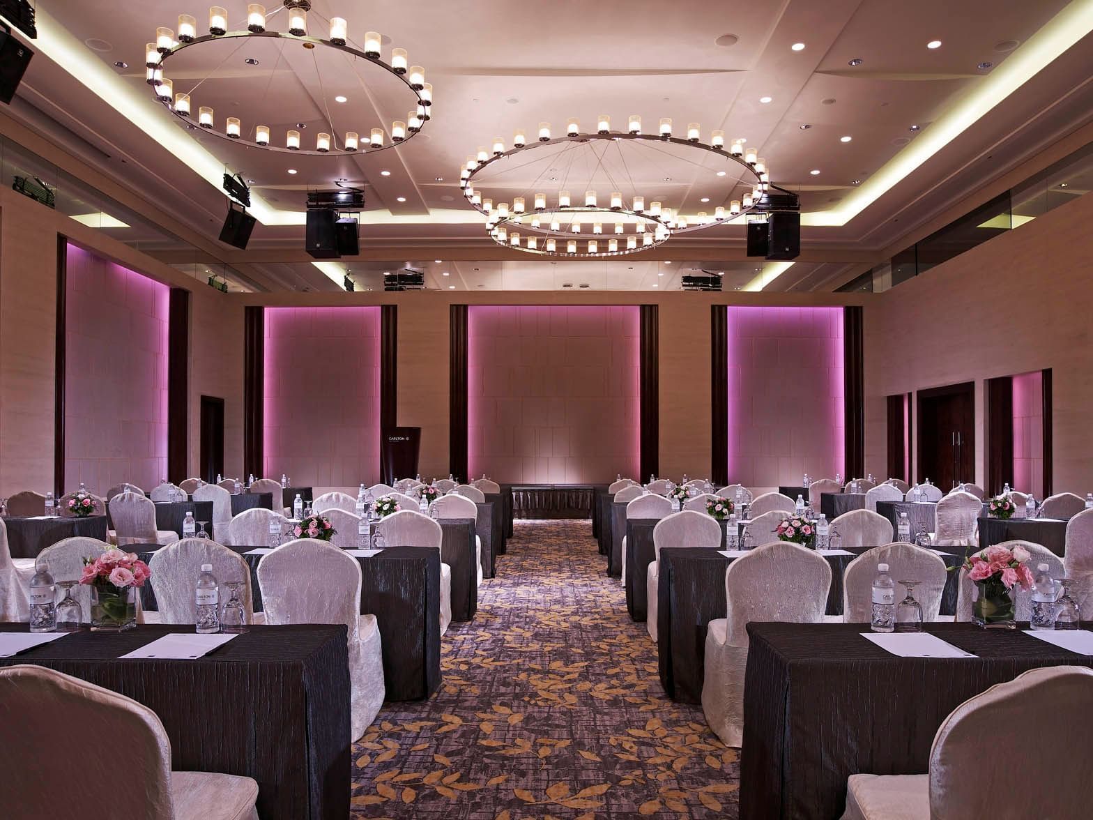 Classroom table set-up in Empress at Carlton Hotel Singapore