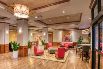 Interior of the lobby with lounges at at MCM Elegante Suites