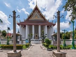The exterior of Wat Suthat near Chatrium Residence Riverside