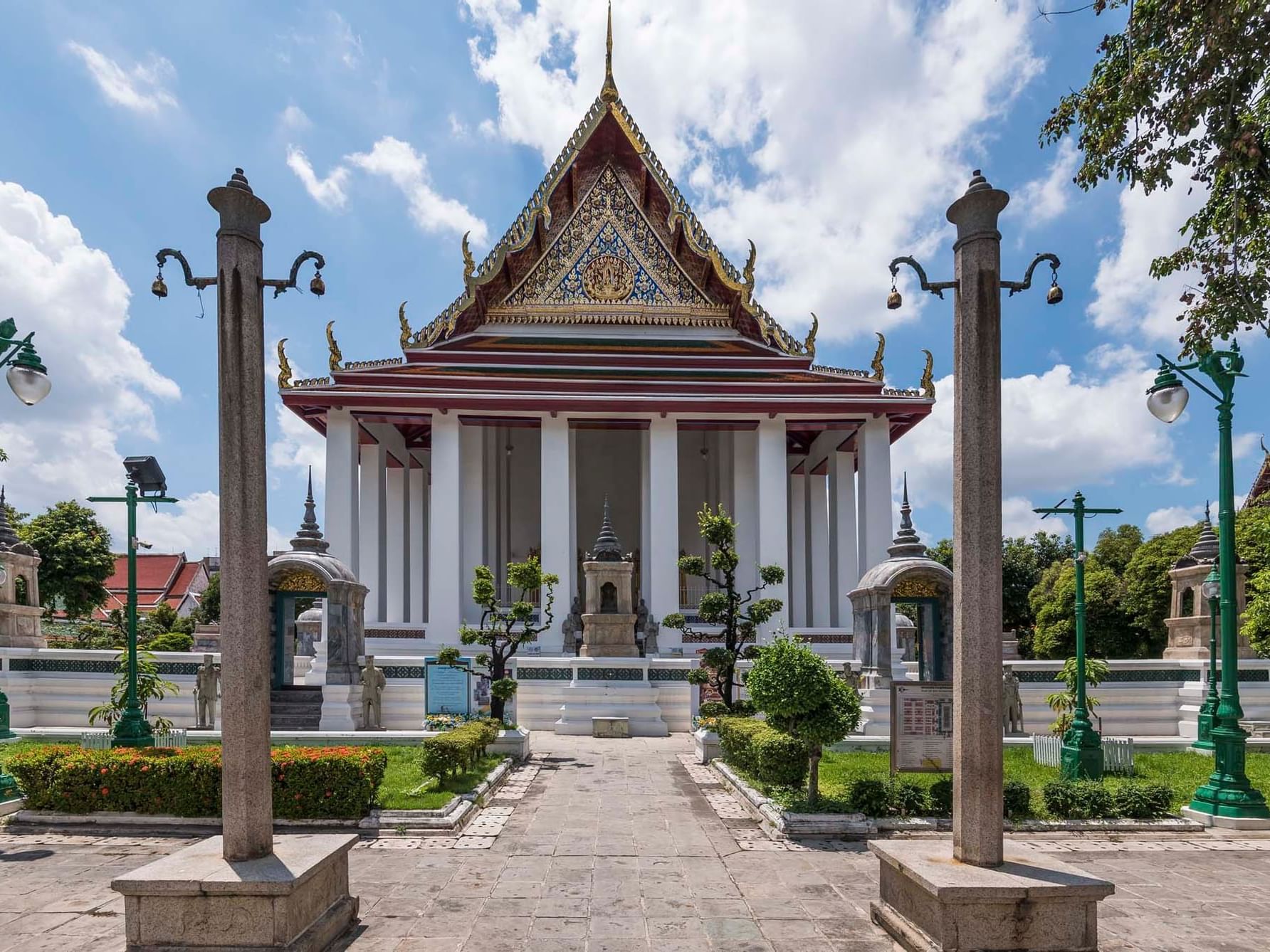 The exterior of Wat Suthat near Maitria Sukhumvit 18