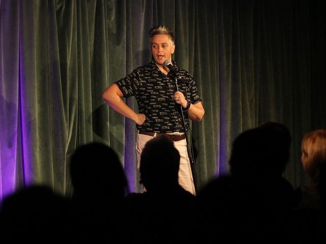 Stand up comedy in a restaurant at Brady Hotel Jones Lane