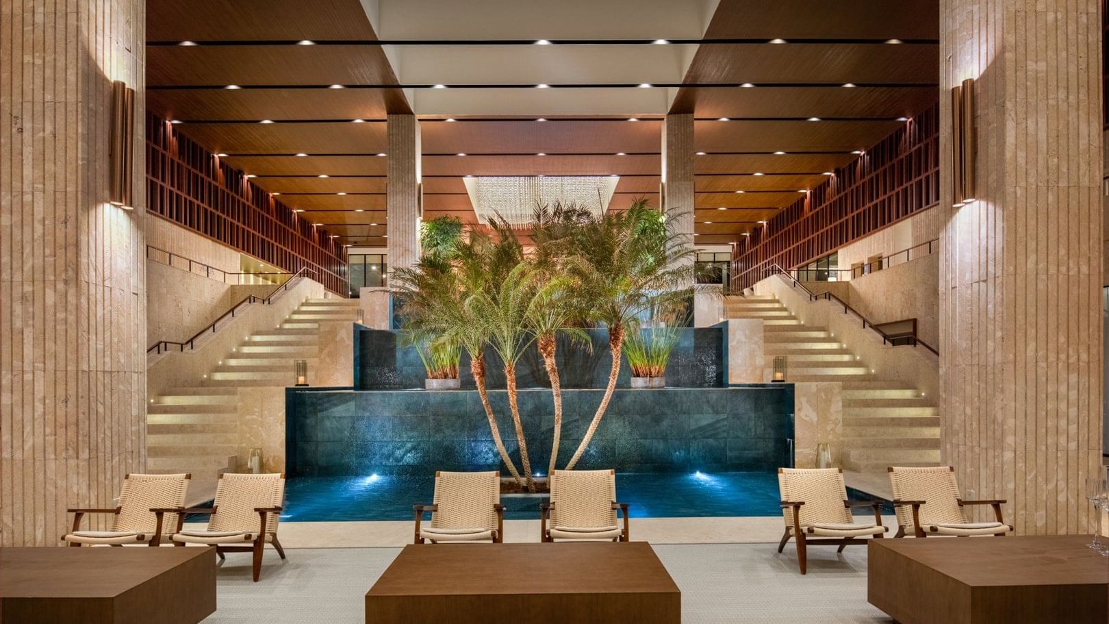 Interior of the lobby area at Live Aqua Resorts