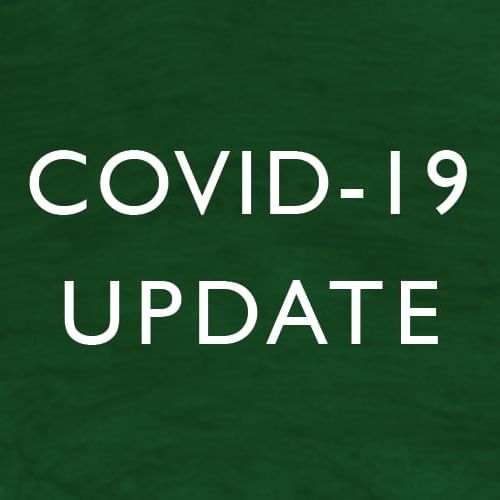 A banner that shows Covid 19 update at Chatrium Golf Resort