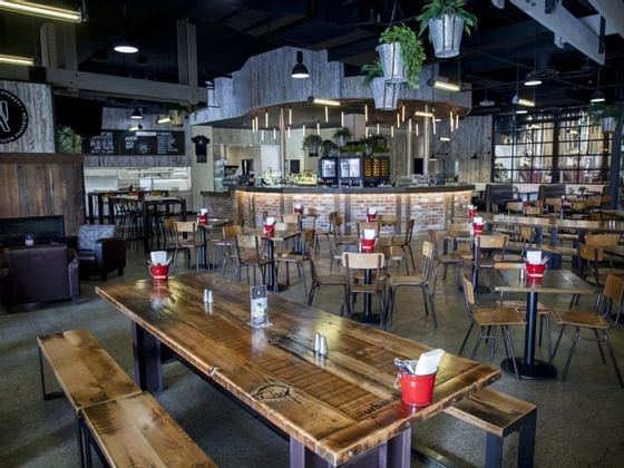 Bar counter area of Urban Alley Brewery near Nesuto Docklands