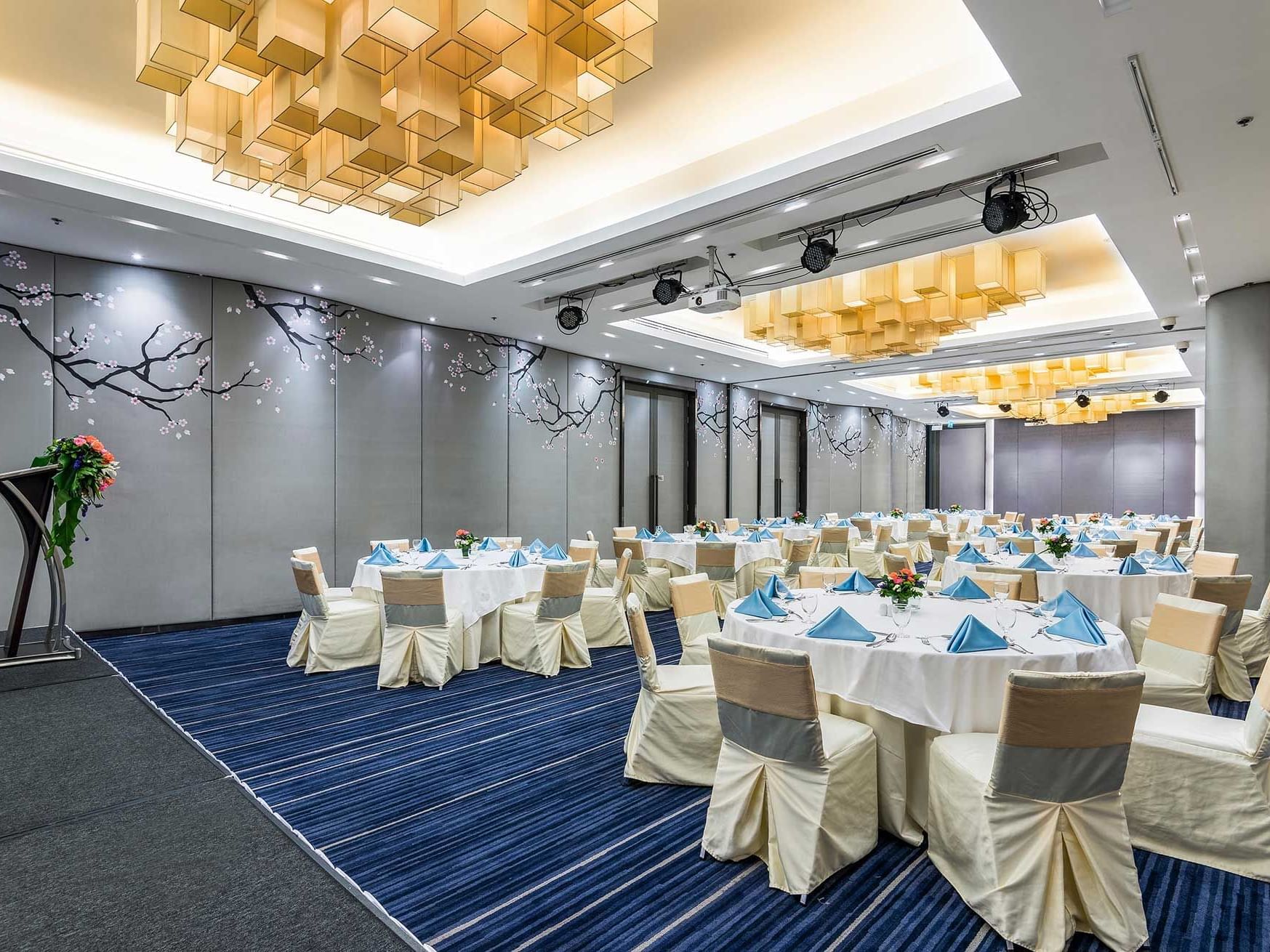 Banquet set-up of Spring Ballroom at Chatrium Residence Sathon