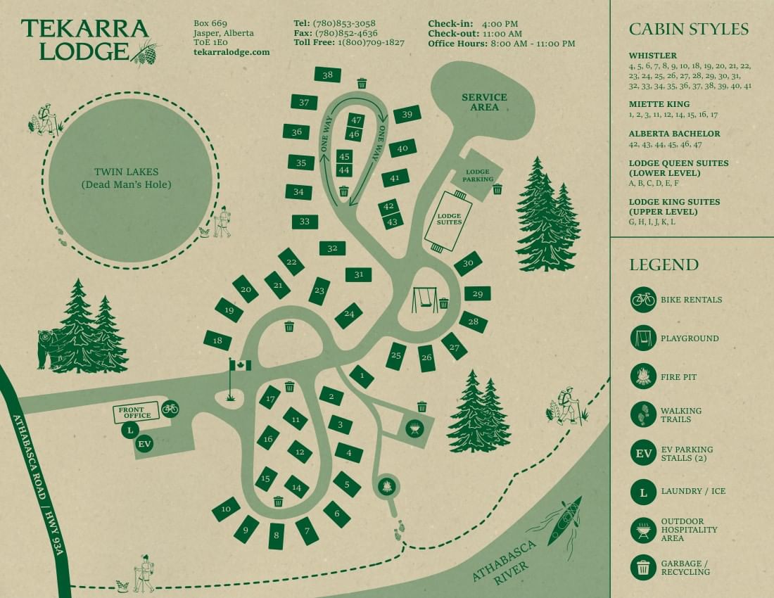 Tekarra Lodge property map