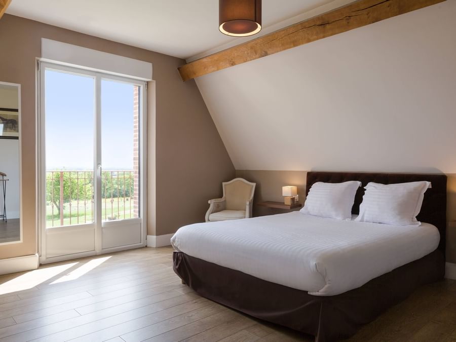 Interior of the Standard room at Auberge du Moulin a Vent