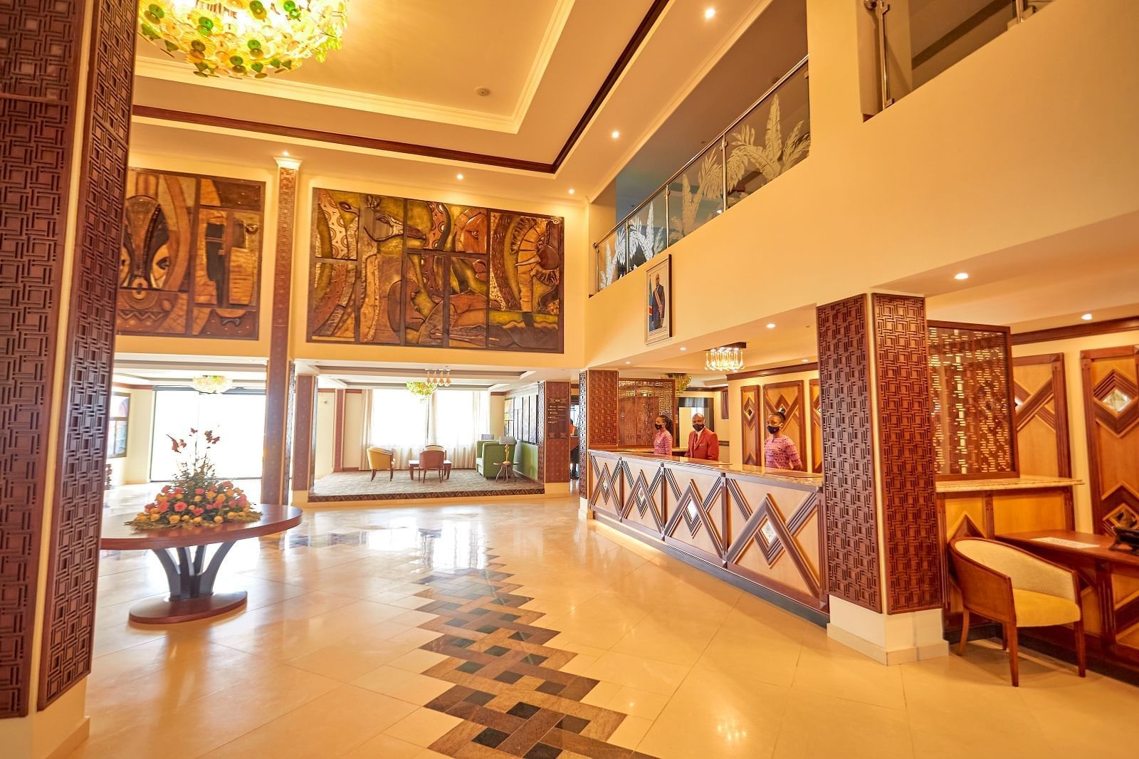 The Lobby area in the hotel at Goma Serena Hotel