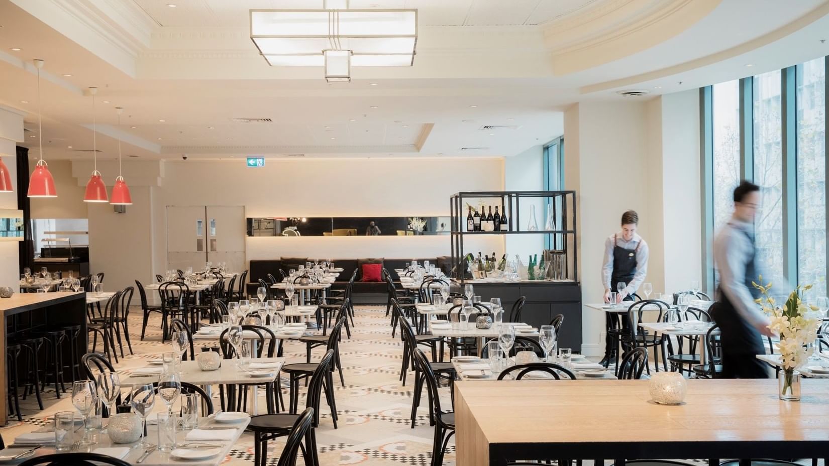 Interior of the Lane restaurant at Novotel Melbourne On Collins