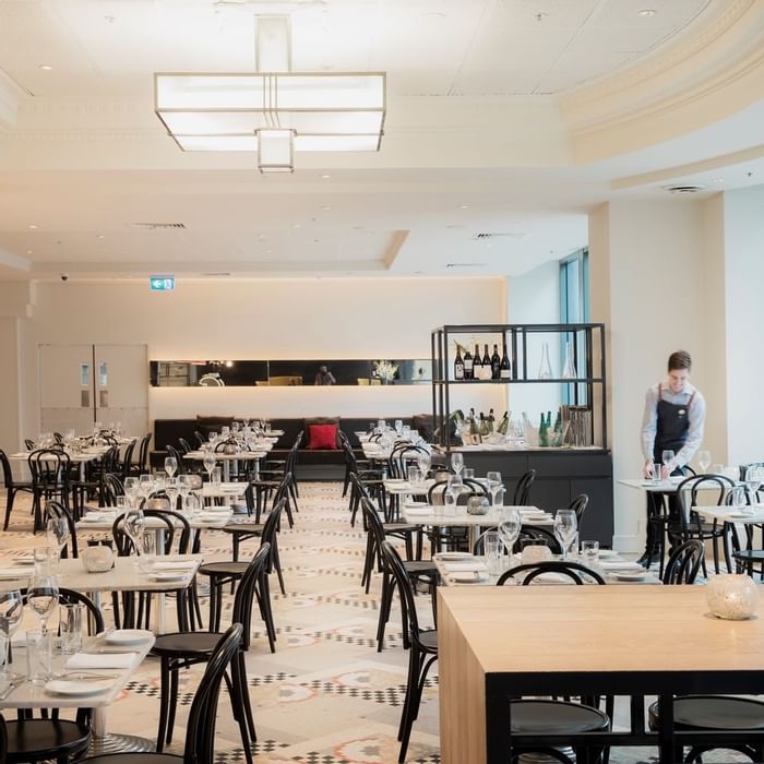 Interior of the Lane restaurant at Novotel Melbourne On Collins
