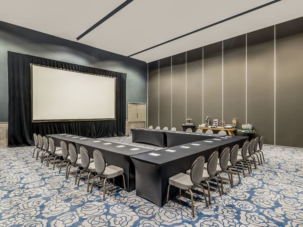 U-shaped meeting room set-up in Allende Room at Live Aqua Resorts and Residence Club
