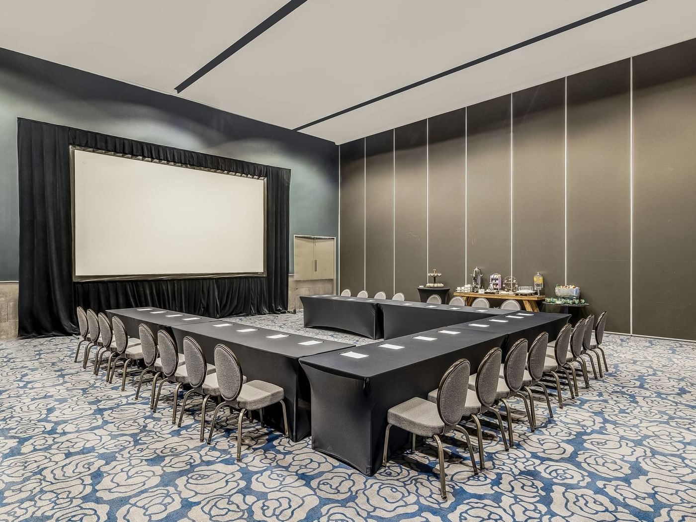 U shaped meeting room set up in Allende Room at Live Aqua Resorts and Residence Club
