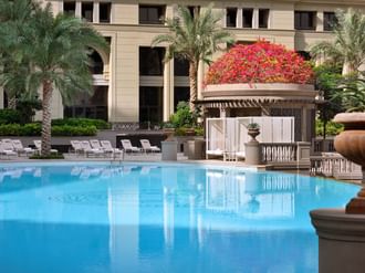 Sunbeds & dome by the pool at Palazzo Versace Dubai