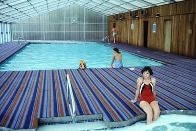 People enjoying indoor pool at Alderbrook Resort & spa