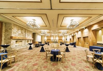 Interior of the Olympic Ballroom hall at Stein Eriksen Lodge