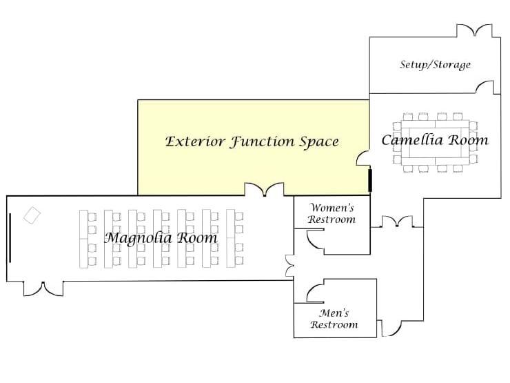 Floor plan of Orlando event venues in Rosen Inn at Pointe Orlando