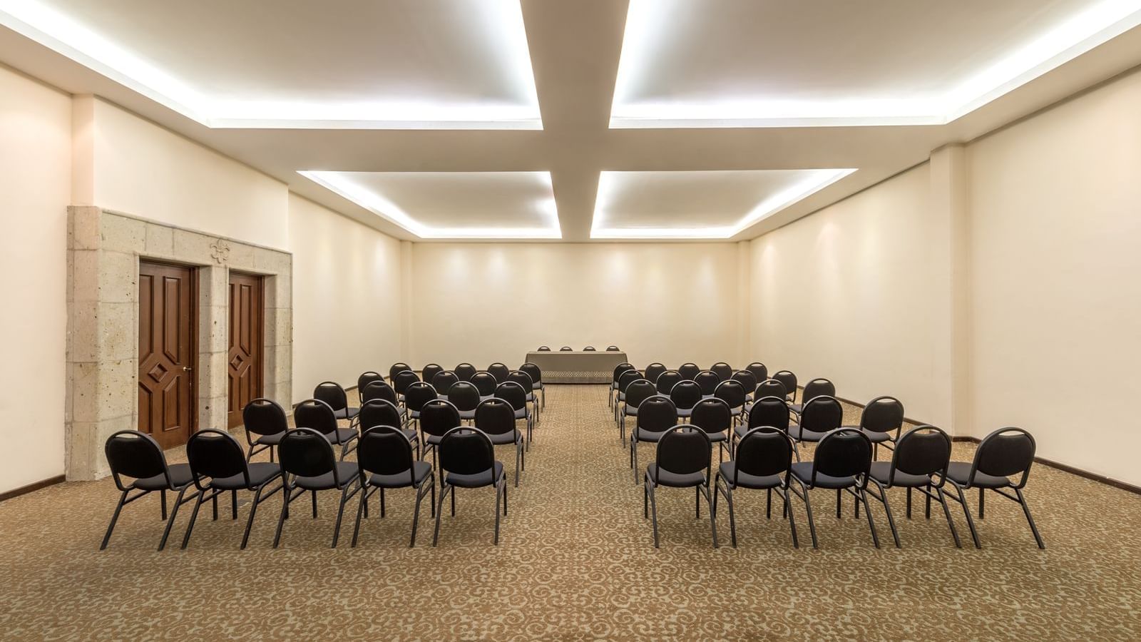 Theater set-up in an event room at Fiesta Americana Hacienda