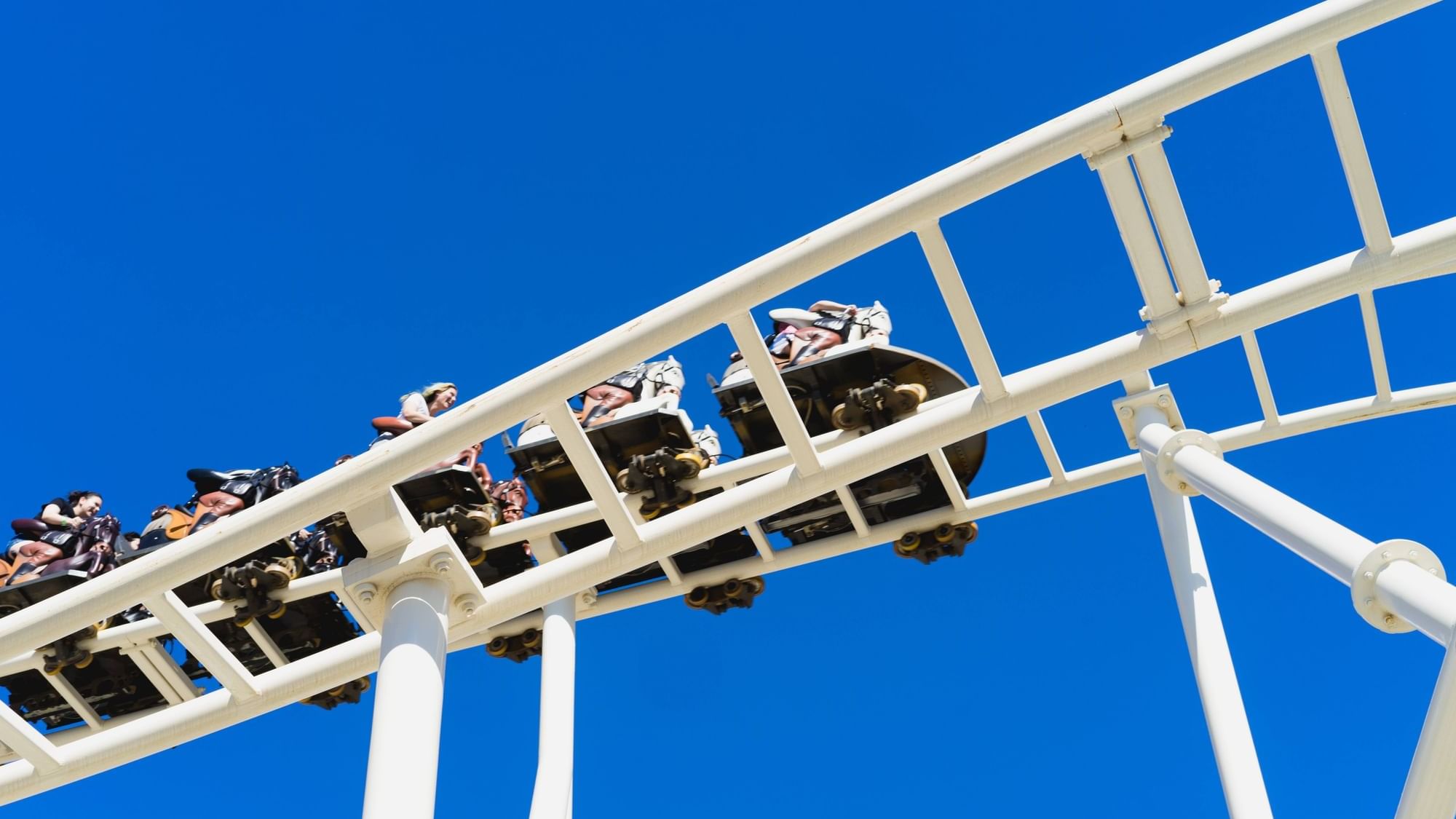 Closeup of roller coaster in Theme Park near The Original Hotel