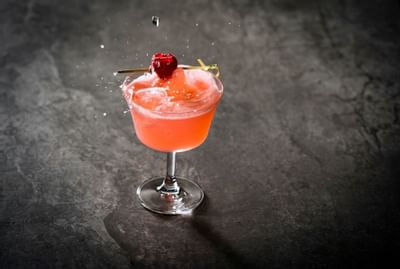 Lychee & Raspberry Fizz Cocktail At Peter Street Kitchen