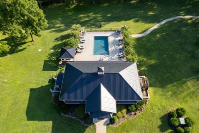 Aerial view of The Mill House Spa in Inn at Willow Grove Virginia resort