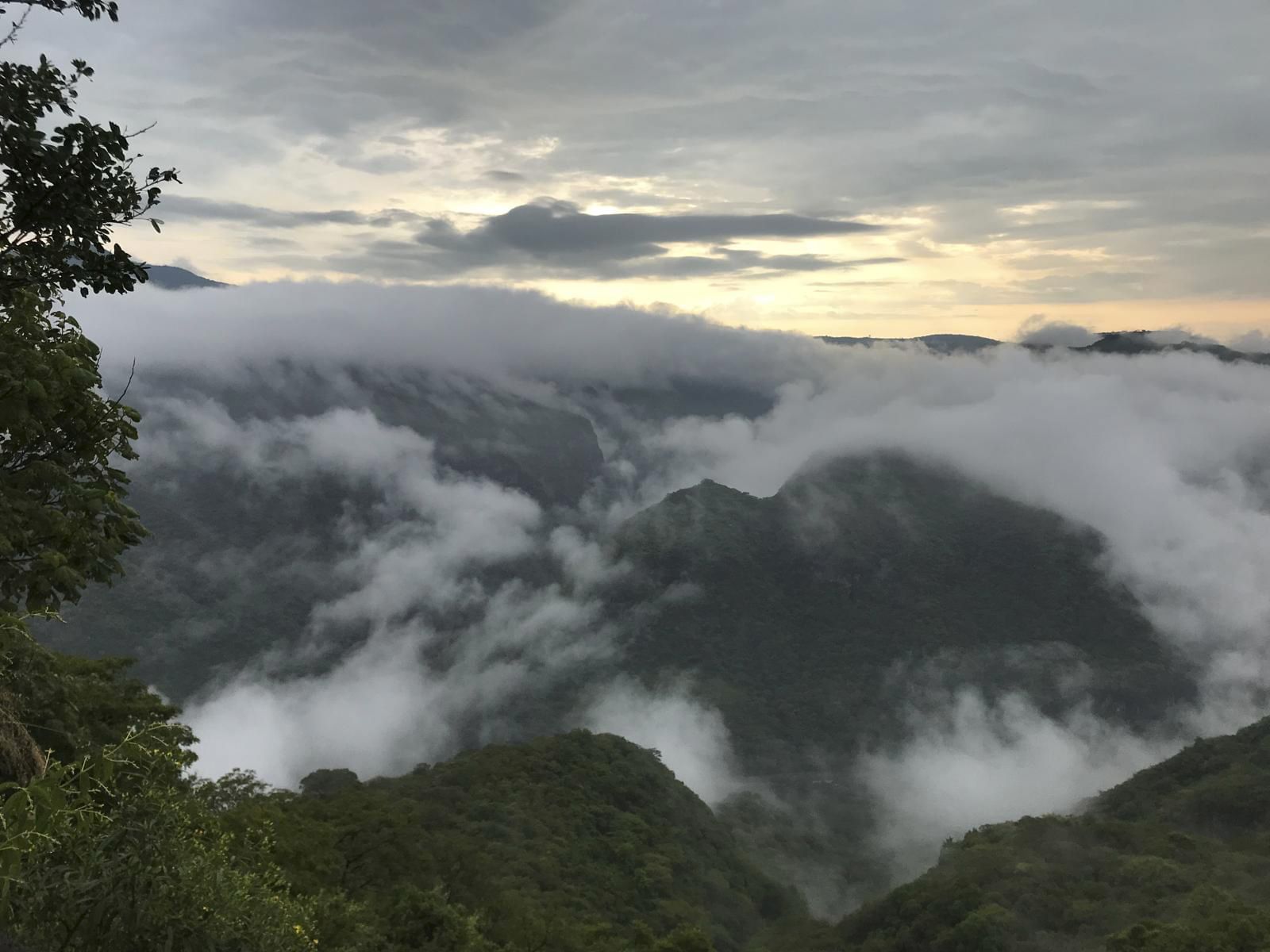 Mist hitting the Barranca de Huentitan near Hotel Guadalajara