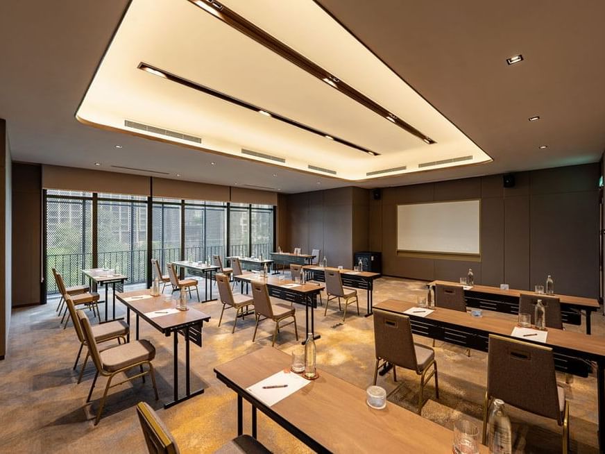 Conference table set-up in Function Room at Imperial Lexis 5 star property in Kuala Lumpur