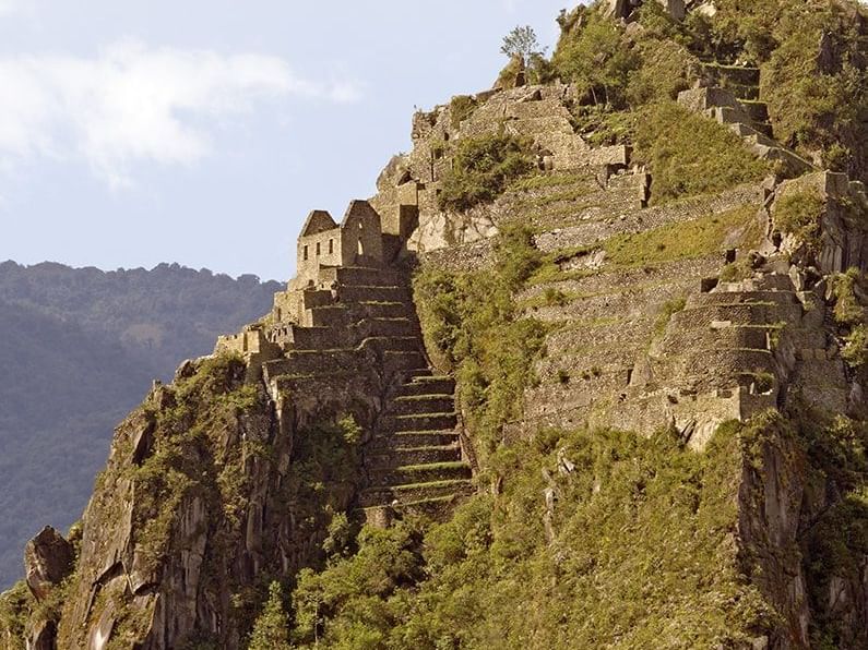 Machu Picchu citadel view from Huayna Picchu near Hotel Sumaq