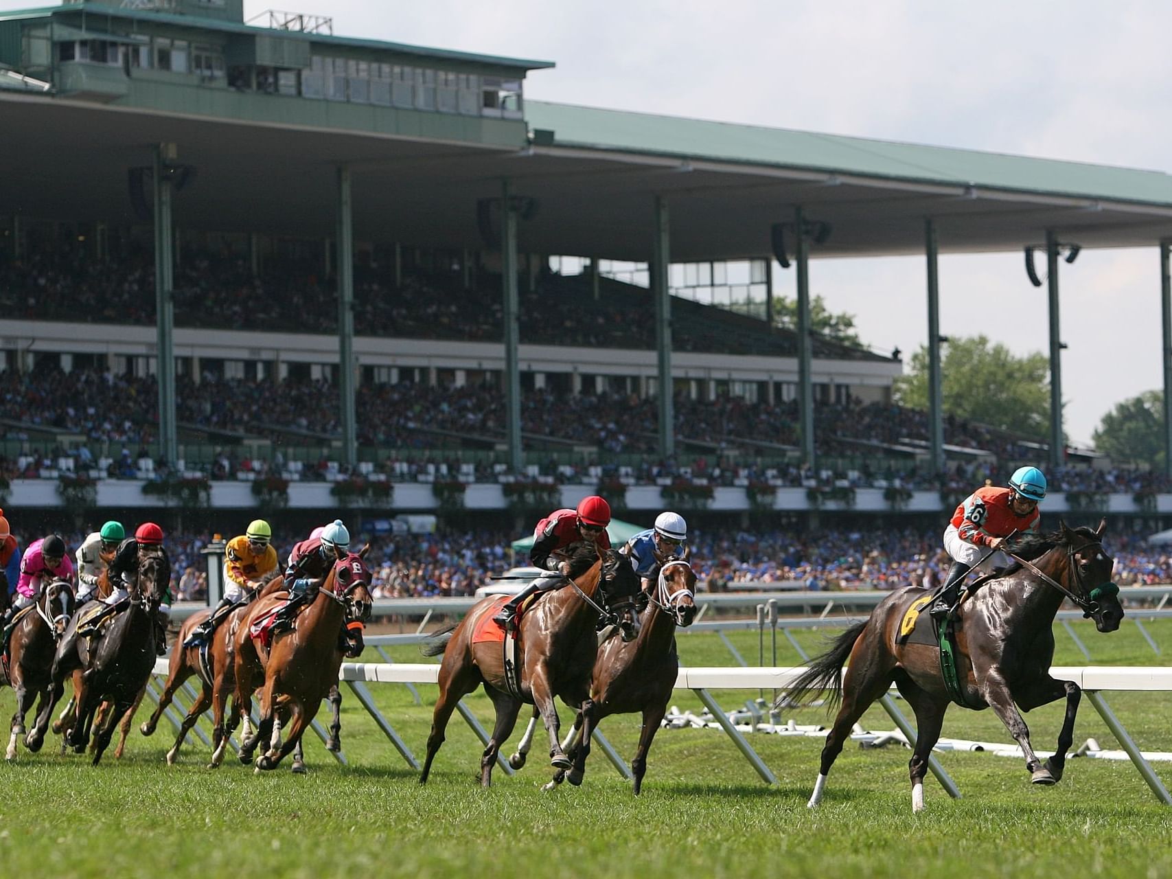 Horse Race in Monmouth Park near the Ocean Place