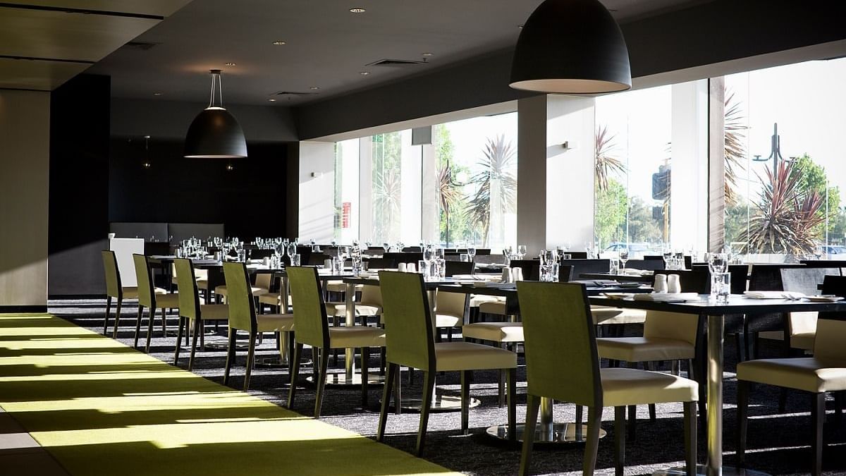 Windows restaurant seating at Pullman albert park