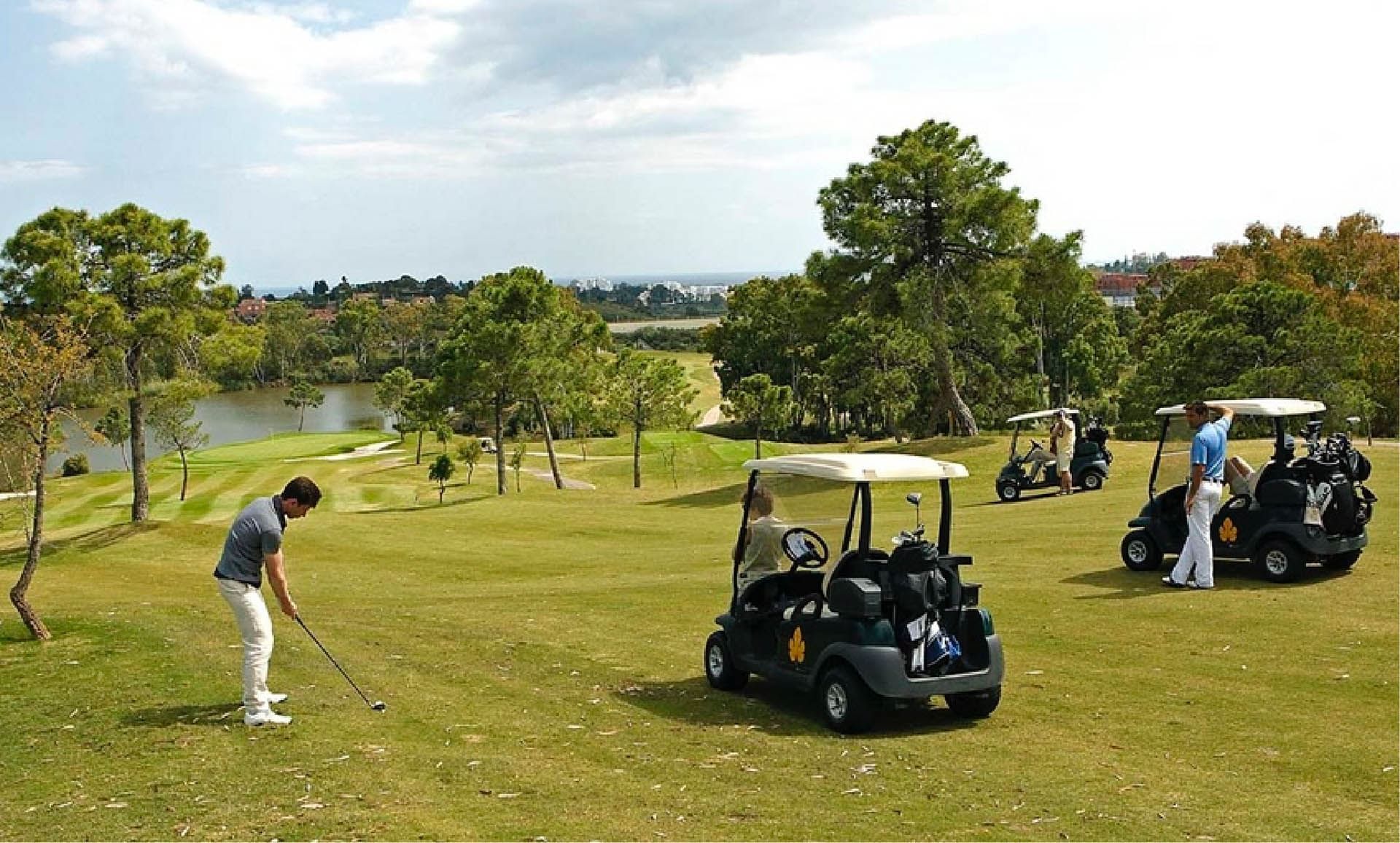 The Golf course & golf carts at Marbella Club Golf Resort