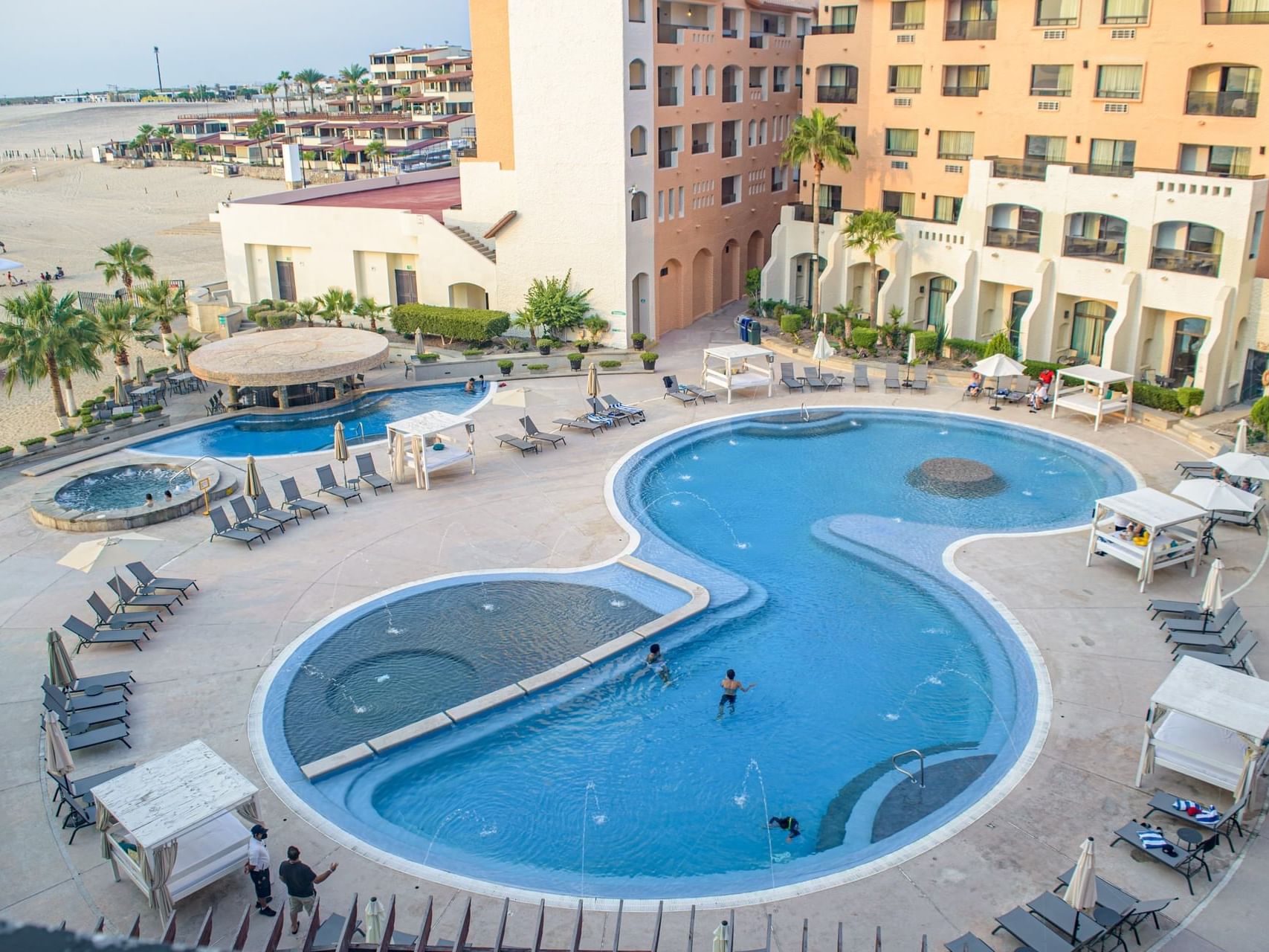 Pool view from Deluxe Double Queen at Peñasco del sol Hotel