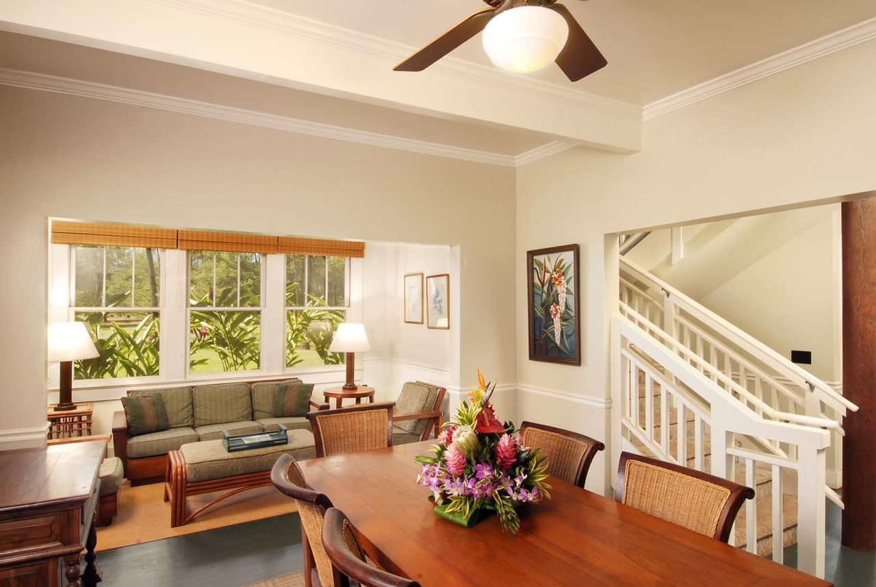 cottage living room at Waimea Plantation Cottages
