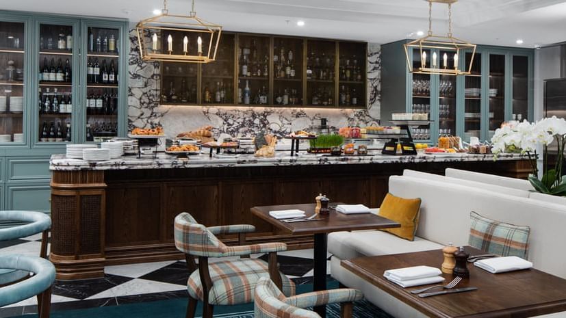 Open buffet in Elevate Club Lounge at Pullman Melbourne City