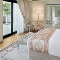 Master bedroom of 6 Bedroom Residence at Palazzo Versace Dubai