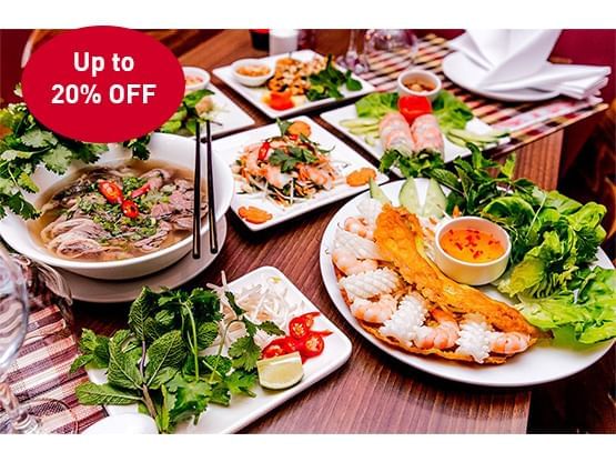 Up to 20 % off for meals at the Viet Ace Vietnamese restaurant