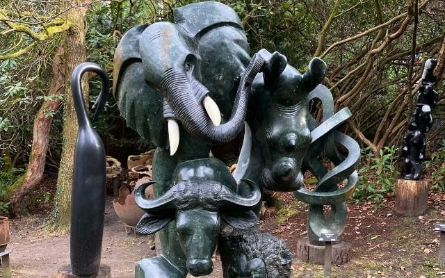 Animal sculptures at The Sculpture Park in Surrey