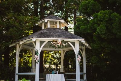 Gazebo decorated for a wedding