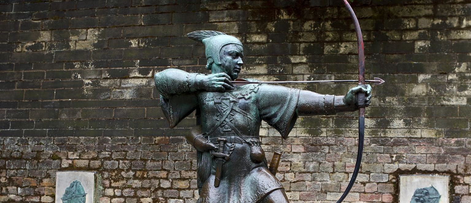 Statue of Robin Hood in Village Hotels Nottingham