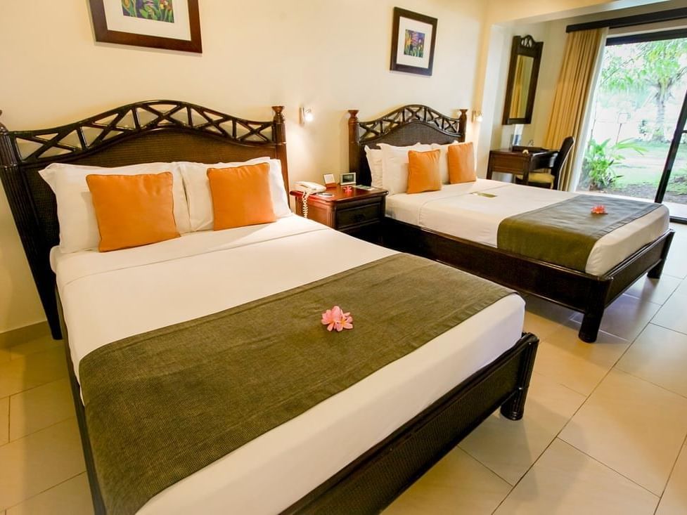 Interior of the Lagoon Superior bedroom at Warwick Le Lagon