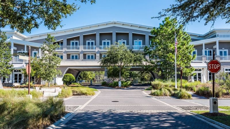 Exterior view of the driveway to Watersound Inn