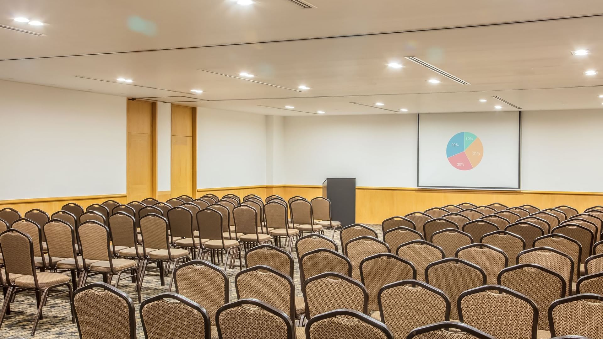 Chair setup in Meeting Room at Fiesta Inn Monterrey La Fe
