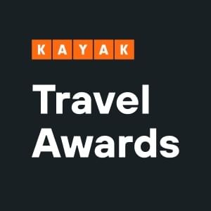 Award logo of Kayak Travel Awards used at Ibagari Hotel
