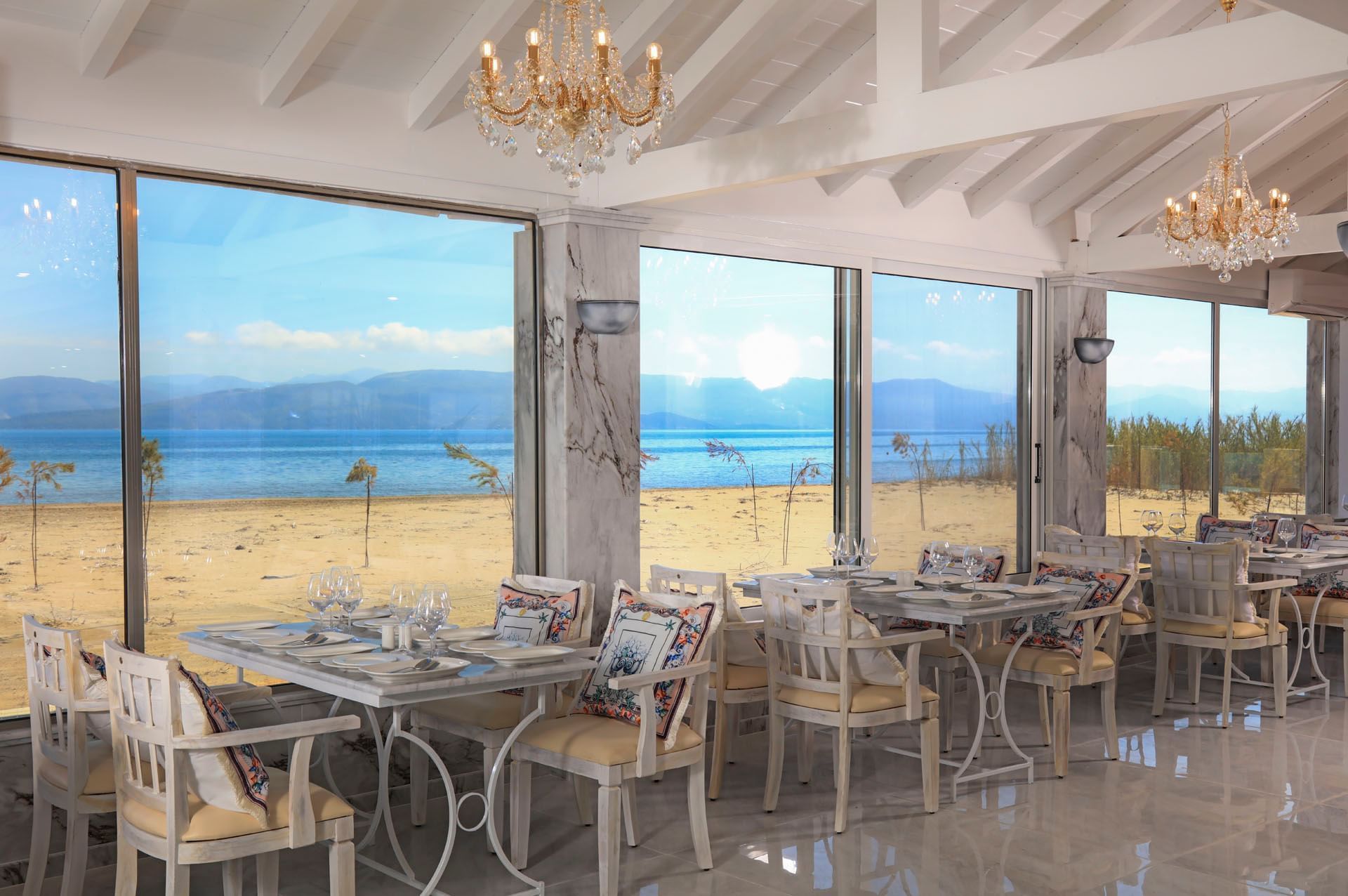 Venus Beach Club Restaurant and Bar in Kavos | Cavomarina Beach