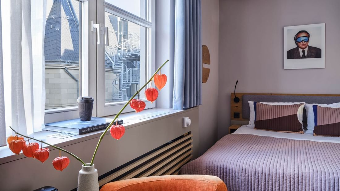 Bed in Comfort Plus Room at Flemings Express Hotel Frankfurt