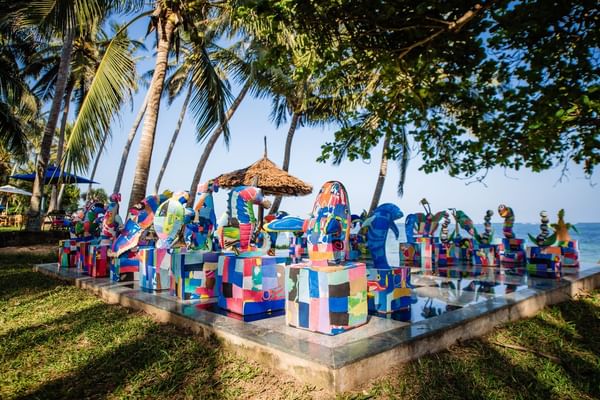 Walk in Chess board game at Serena Beach Resort & Spa 
