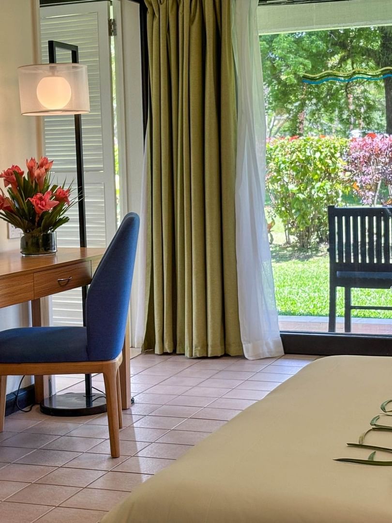Interior of a Superior Garden View Room with garden view at The Naviti Resort in Korolevu.
