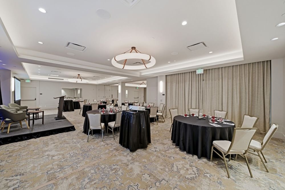 corporate meeting room set up at el PRADO
