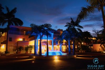 Exterior night view of Sugar Bay Barbados