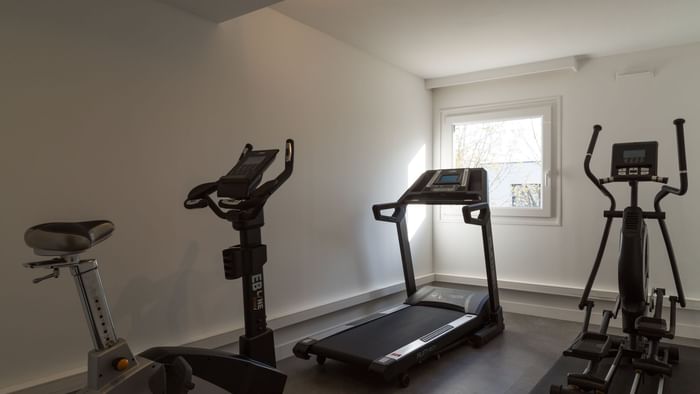 View of Exercise equipment in the gym at Hotel Agora